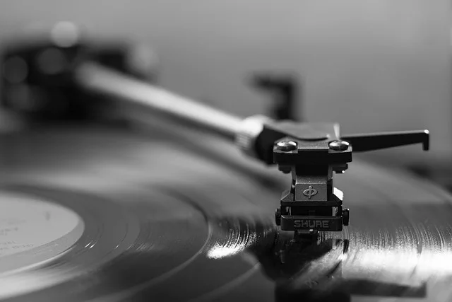 Photo of vinyl record player